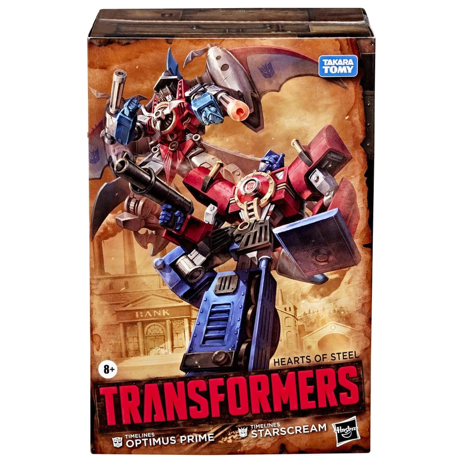 Transformers Timelines Hearts of Steel Comic Edition Akcijski figuri Optimus Prime & Starscream 14 cm fotografija izdelka