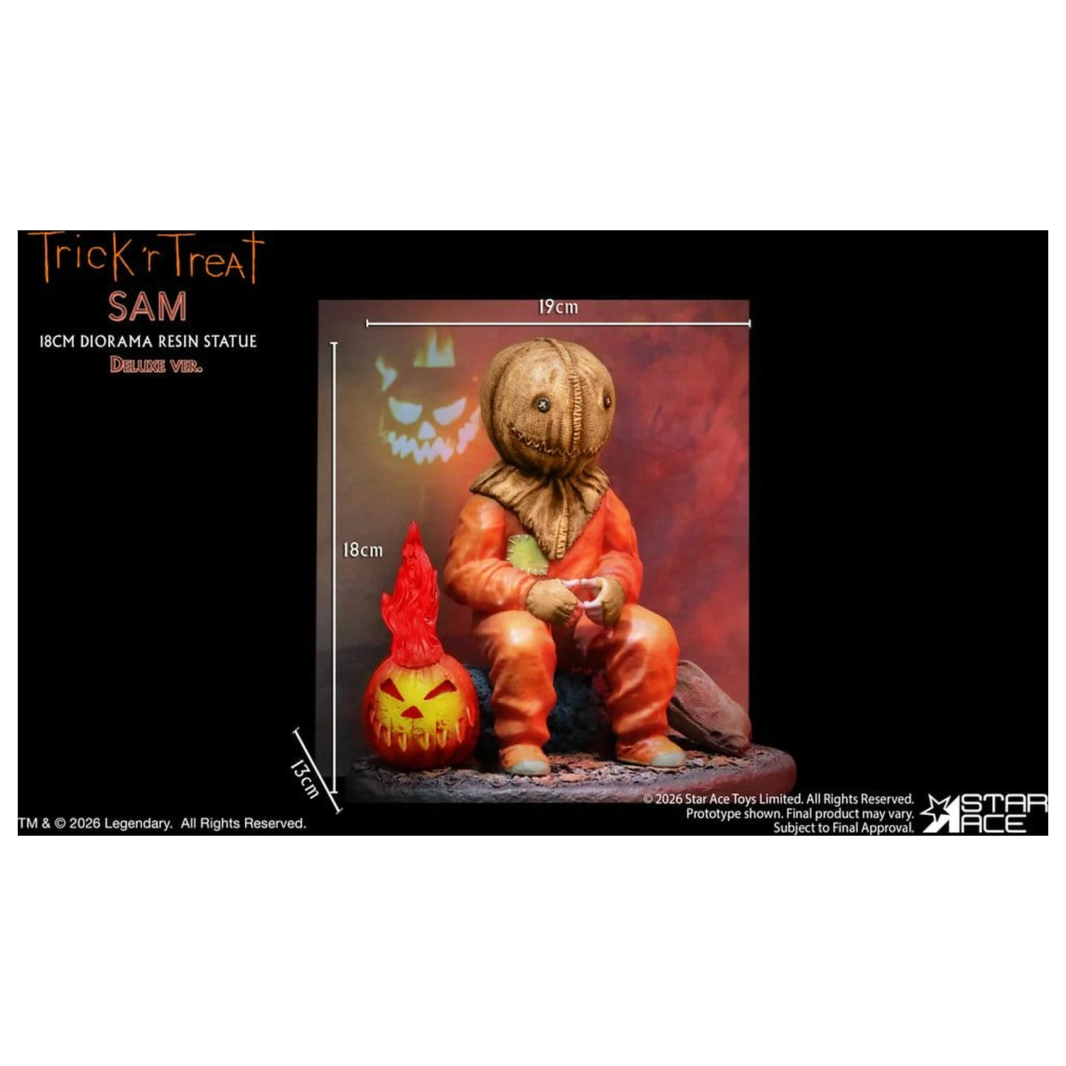 Trick R Treat Diorama kip iz smole Sam DX 18 cm fotografija izdelka