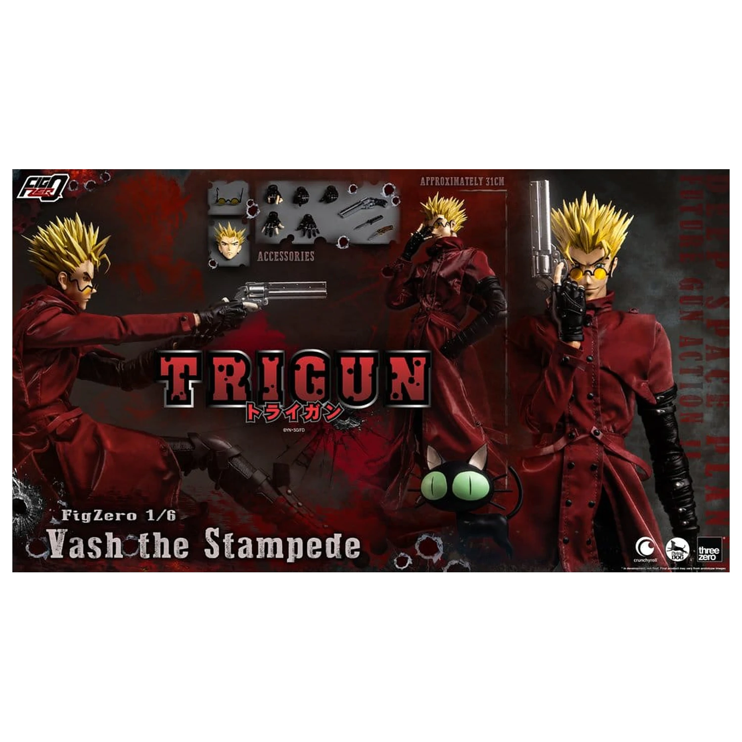 Trigun FigZero akcijska figura 1/6 Vash the Stampede 31 cm fotografija izdelka