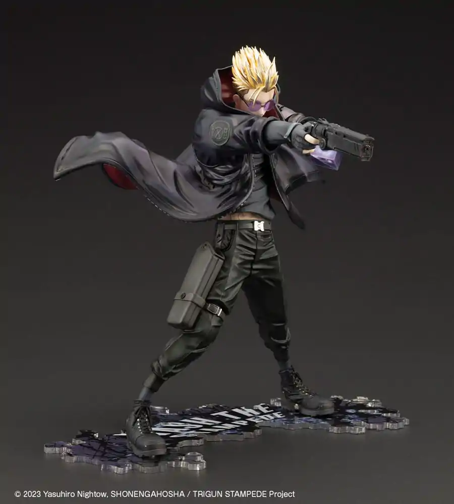 Trigun Stampede ARTFXJ Kip 1/8 Vash the Stampede The Gunman in Black Ver. 22 cm fotografija izdelka