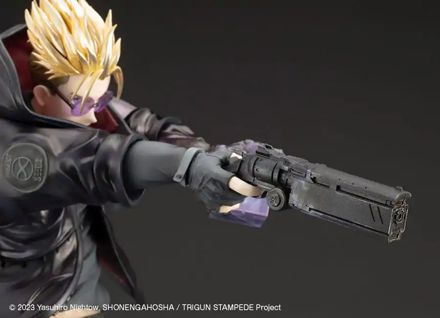 Trigun Stampede ARTFXJ Kip 1/8 Vash the Stampede The Gunman in Black Ver. 22 cm fotografija izdelka