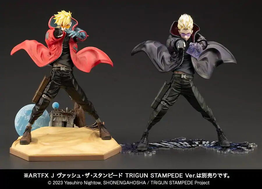 Trigun Stampede ARTFXJ Kip 1/8 Vash the Stampede The Gunman in Black Ver. 22 cm fotografija izdelka