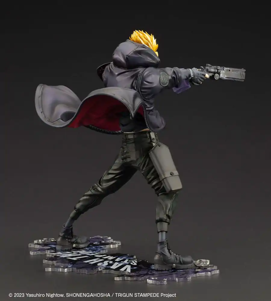 Trigun Stampede ARTFXJ Kip 1/8 Vash the Stampede The Gunman in Black Ver. 22 cm fotografija izdelka