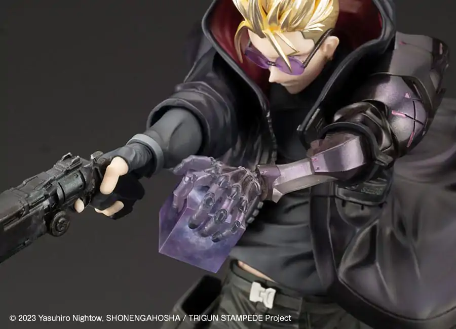 Trigun Stampede ARTFXJ Kip 1/8 Vash the Stampede The Gunman in Black Ver. 22 cm fotografija izdelka