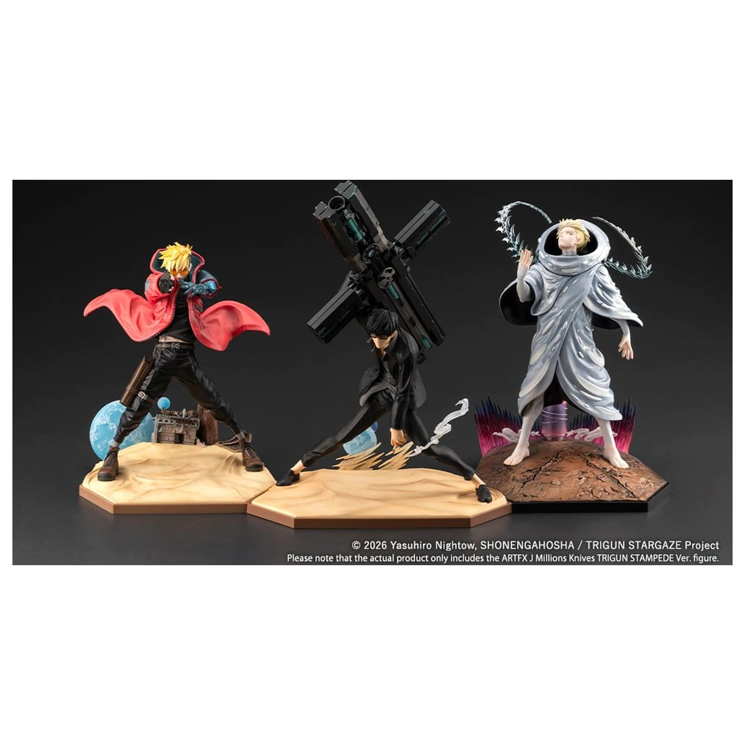 Trigun Stargaze ARTFXJ Kip 1/8 Millions Knives Trigun Stampede Ver. 24 cm fotografija izdelka