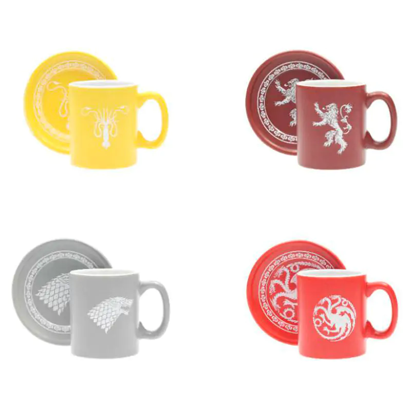 Game of Thrones emblems 4 mini espresso šalčke set fotografija izdelka