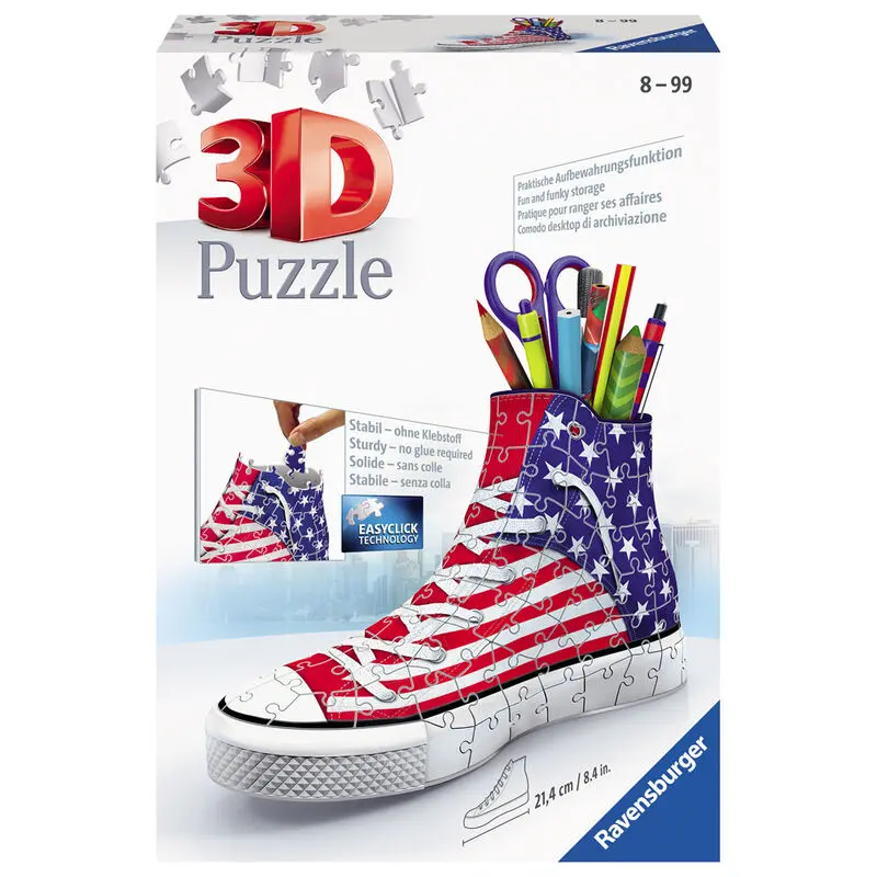 U.S.A 3D Sneaker sestavljanka peresnica 108 kosov fotografija izdelka