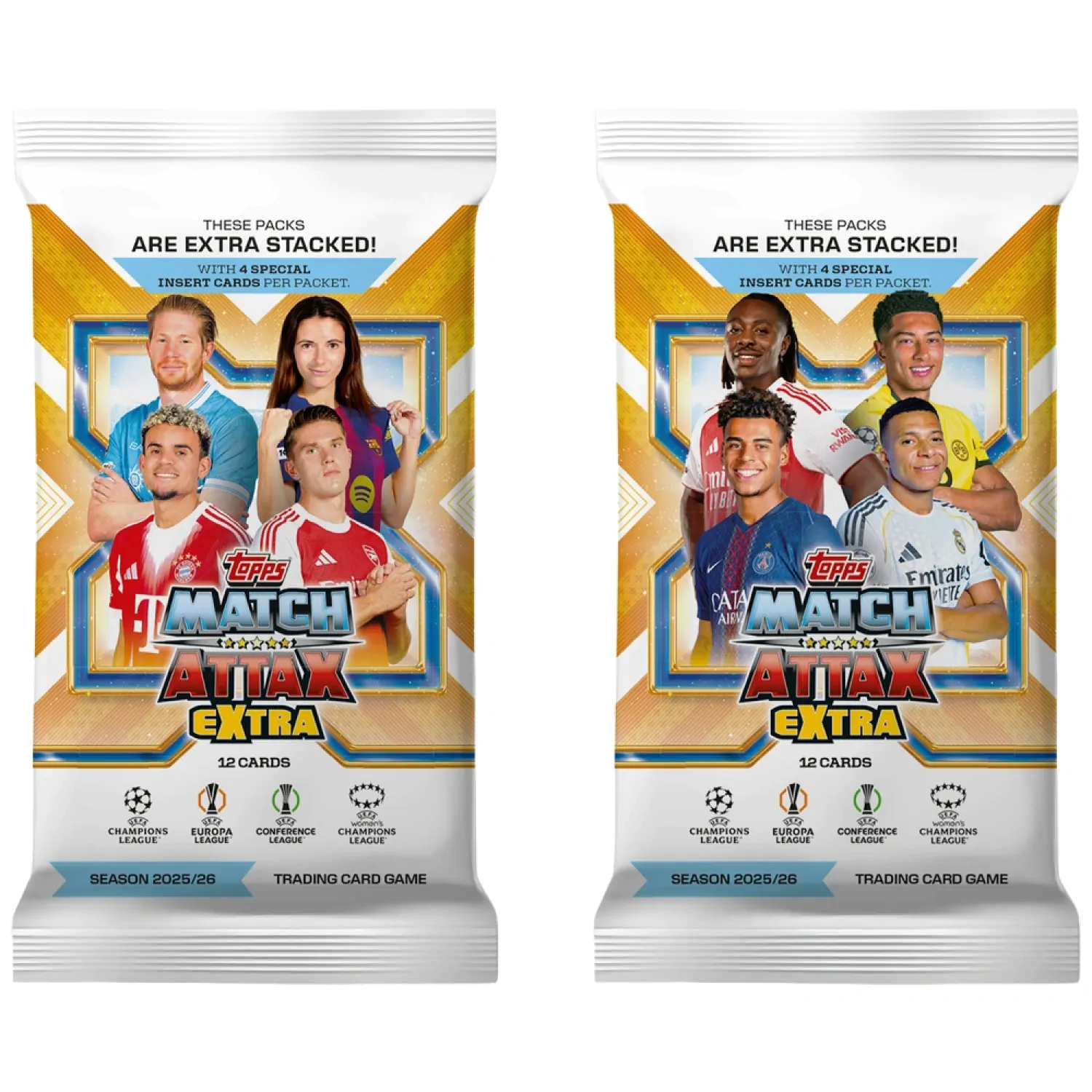 UEFA Champions League Match Attax Extra Trading Cards 2025/26 Booster paket fotografija izdelka