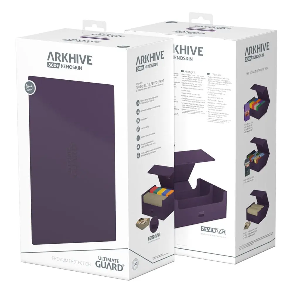 Ultimate Guard Arkhive 800+ XenoSkin Monocolor Vijolična škatla fotografija izdelka