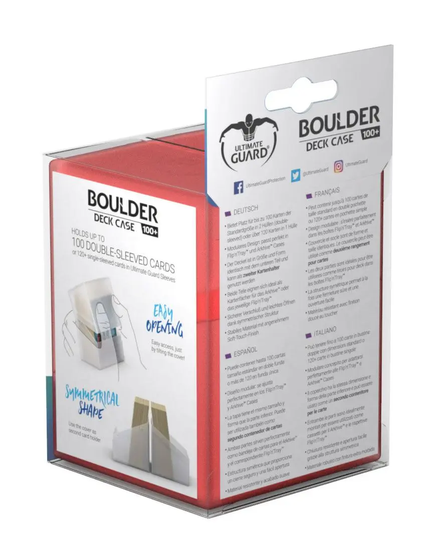 Ultimate Guard Boulder škatla za karte 100+ Standardne Velikosti Ruby fotografija izdelka