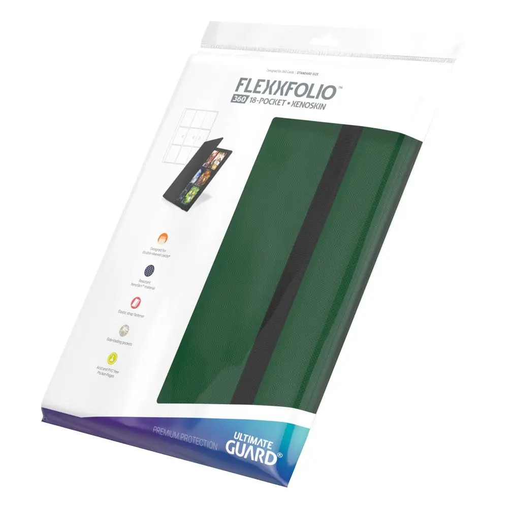 Ultimate Guard Flexxfolio 360 - 18-žepni XenoSkin zelen fotografija izdelka