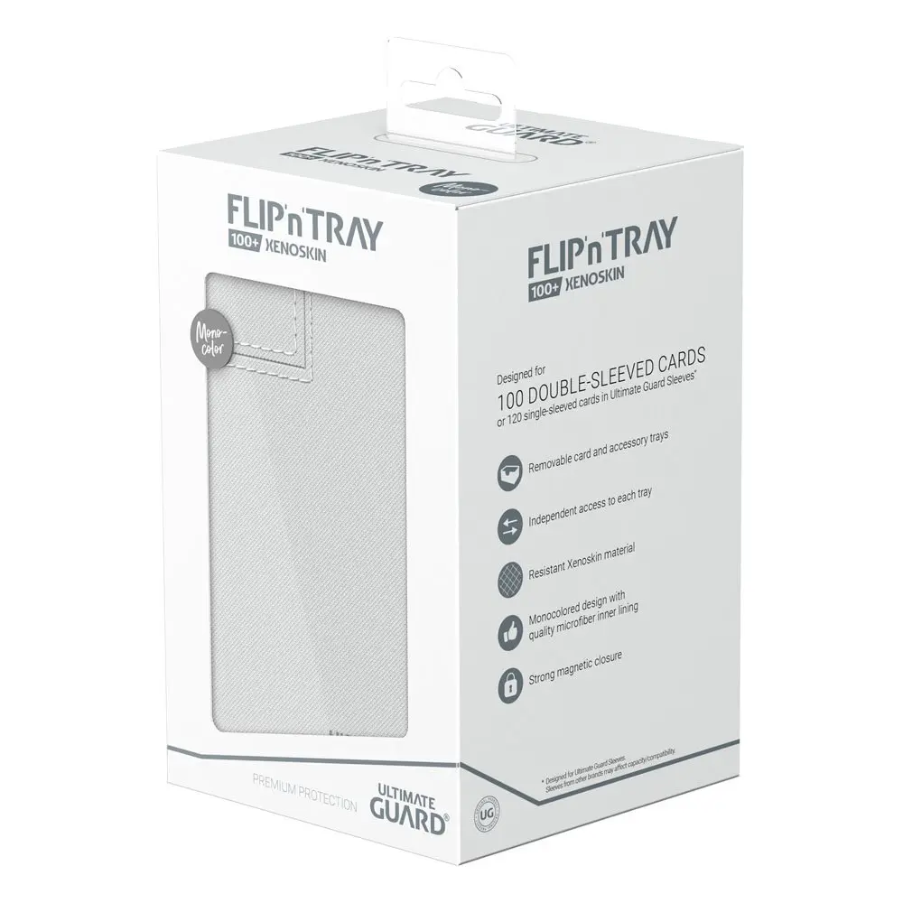 Ultimate Guard Flip`n`Tray 100+ XenoSkin Monocolor Bela fotografija izdelka