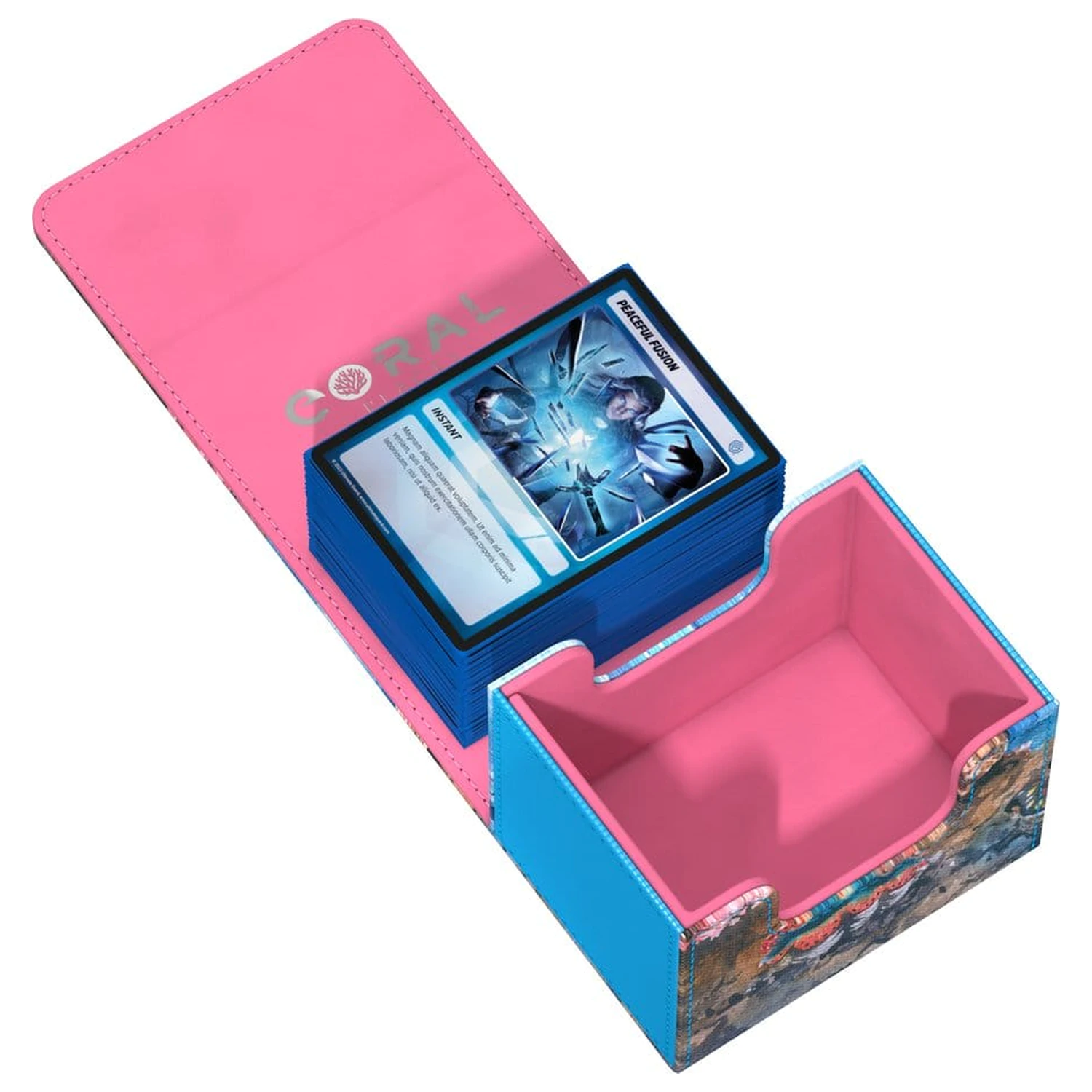 Ultimate Guard Sidewinder 100+ Xenoskin "Coral Places" - Seablue Hush fotografija izdelka