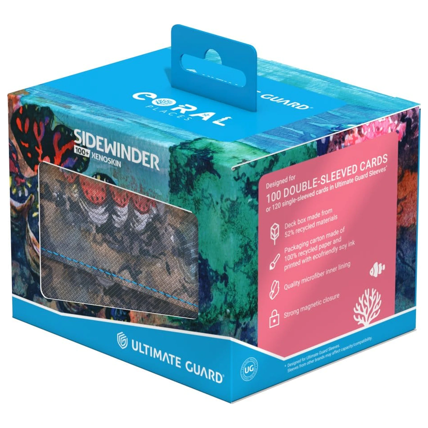 Ultimate Guard Sidewinder 100+ Xenoskin "Coral Places" - Seablue Hush fotografija izdelka