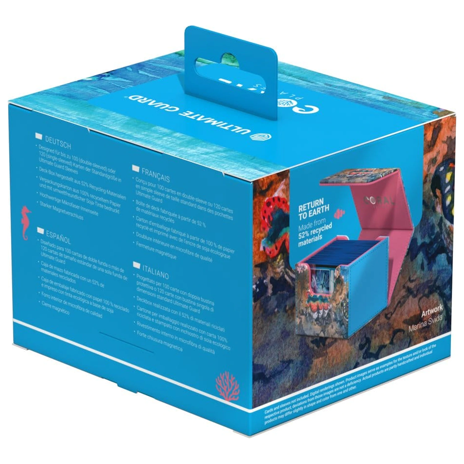 Ultimate Guard Sidewinder 100+ Xenoskin "Coral Places" - Seablue Hush fotografija izdelka