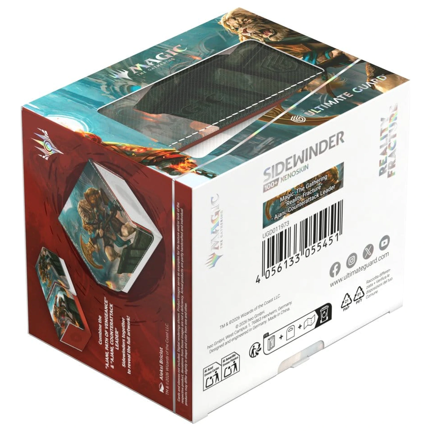 Ultimate Guard Sidewinder 100+ Xenoskin Magic: The Gathering "Reality Fracture" - Ajani, Counterattack Leader fotografija izdelka