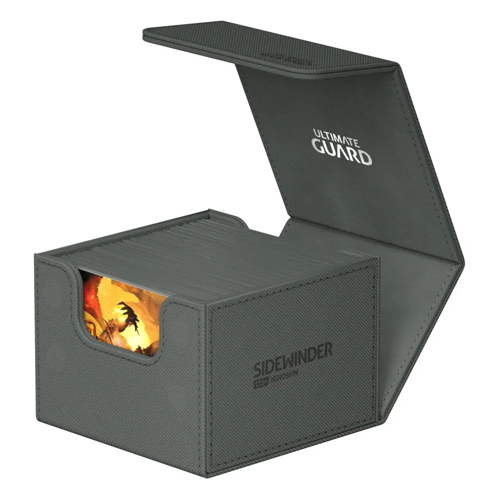 Ultimate Guard Sidewinder 133+ XenoSkin Monocolor Siv predalček za karte fotografija izdelka