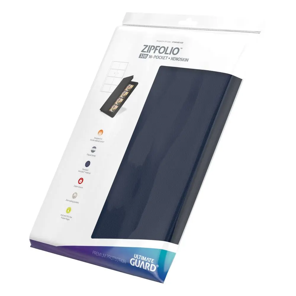Ultimate Guard Zipfolio 320 - 16-žepni XenoSkin modre barve fotografija izdelka