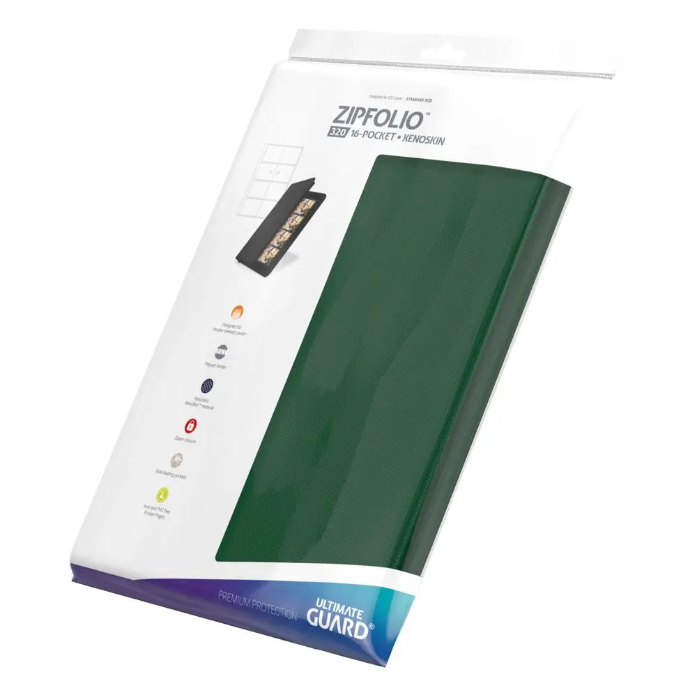 Ultimate Guard Zipfolio 320 - 16-žepni XenoSkin zelen fotografija izdelka