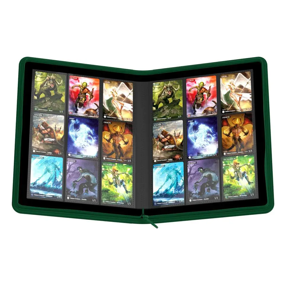 Ultimate Guard Zipfolio 360 - 18-žepni XenoSkin Zeleni fotografija izdelka