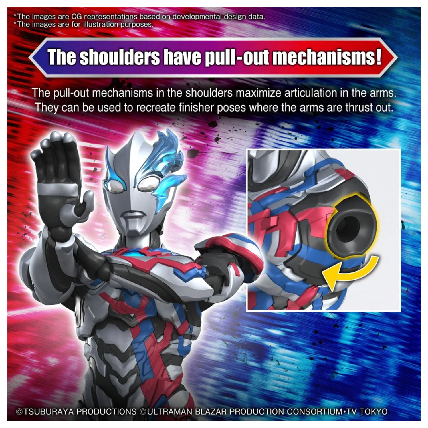 Ultraman Figura-Vzpon Standard Ultraman Blazar Model Komplet fotografija izdelka