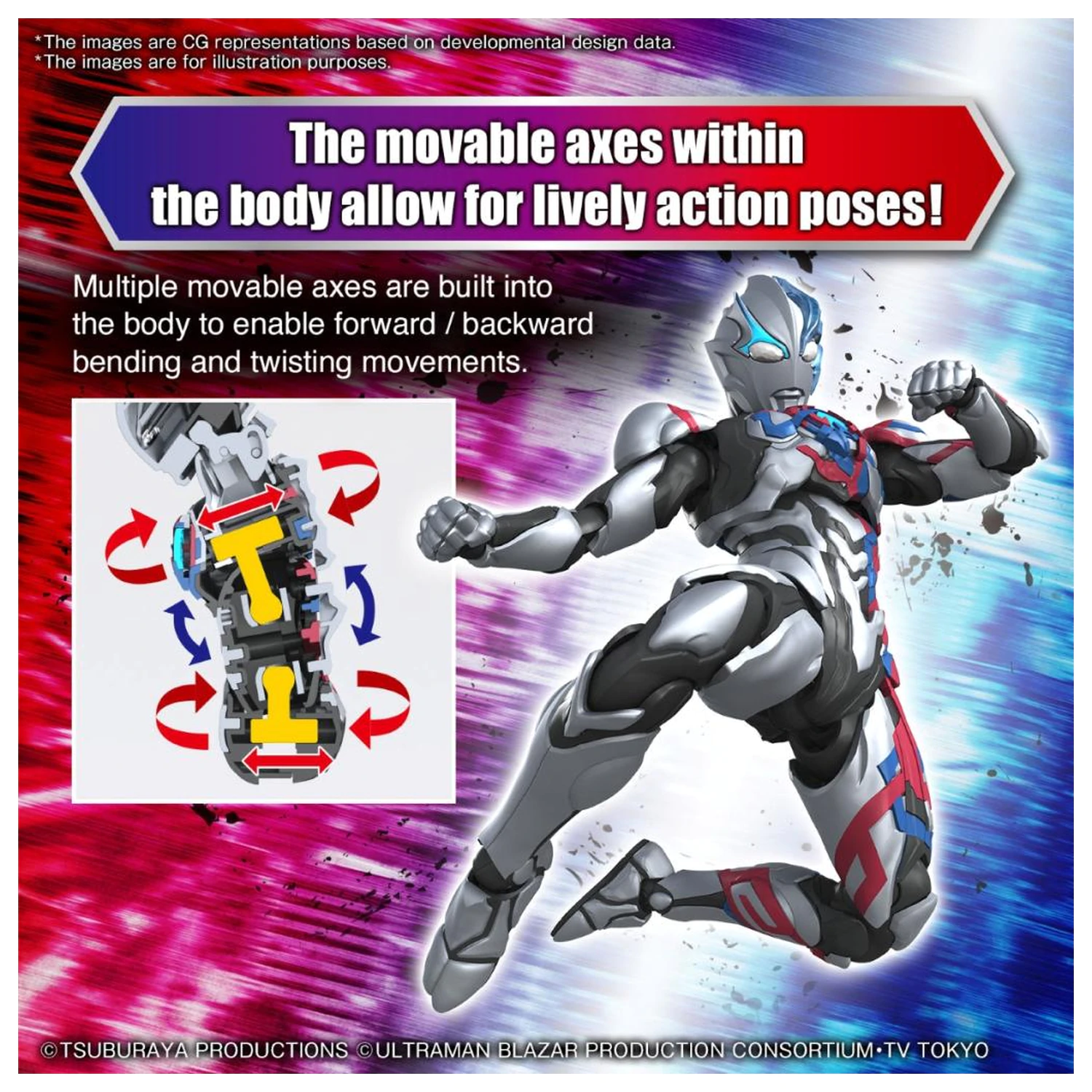 Ultraman Figura-Vzpon Standard Ultraman Blazar Model Komplet fotografija izdelka