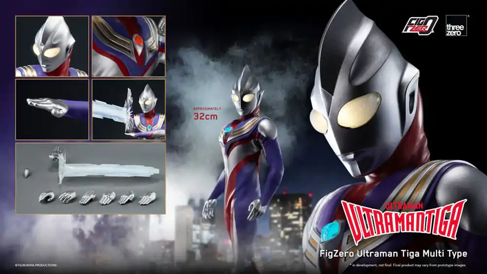 Ultraman Tiga FigZero akcijska figura 1/6 Ultraman Tiga Multi Type 32 cm fotografija izdelka