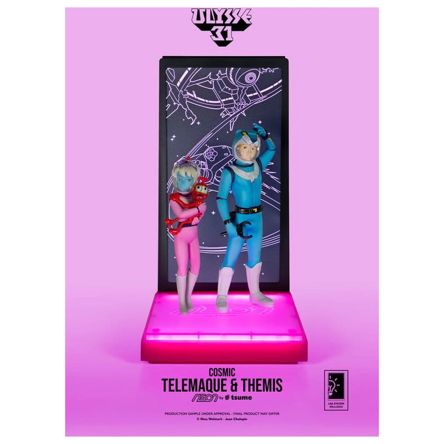 Ulysse 31 Neon figura 1/9 Telemachus & Themis Cosmic Version 20 cm fotografija izdelka