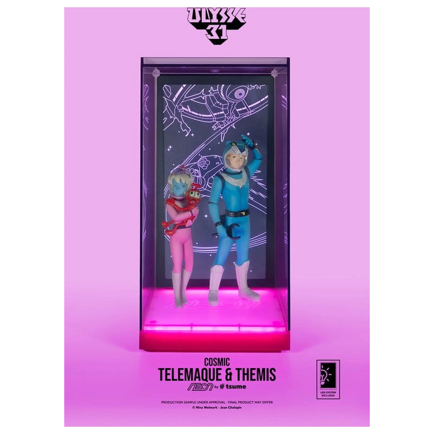 Ulysse 31 Neon figura 1/9 Telemachus & Themis Cosmic Version 20 cm fotografija izdelka