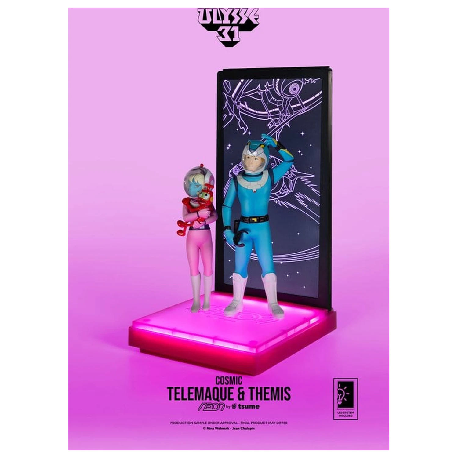 Ulysse 31 Neon figura 1/9 Telemachus & Themis Cosmic Version 20 cm fotografija izdelka