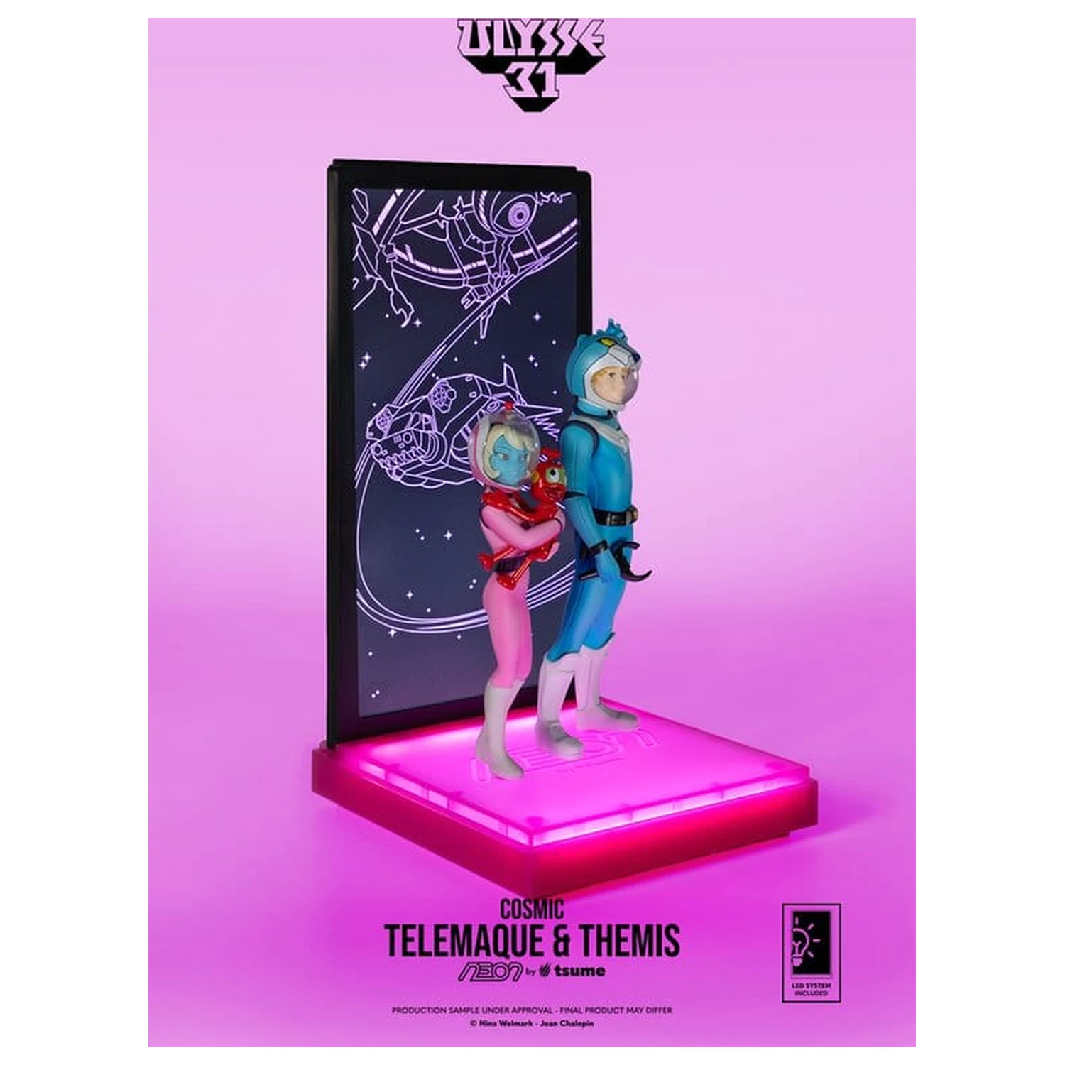 Ulysse 31 Neon figura 1/9 Telemachus & Themis Cosmic Version 20 cm fotografija izdelka