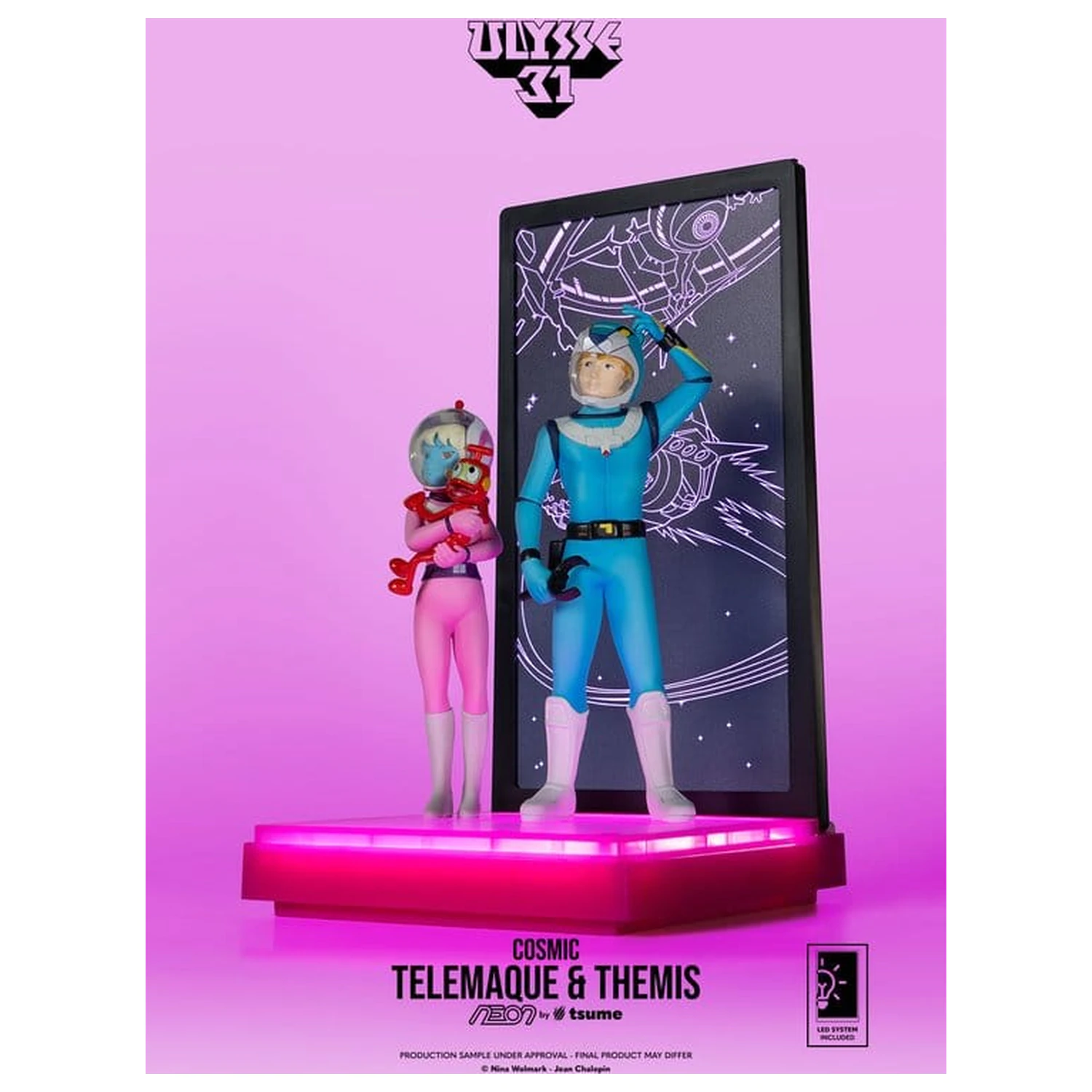 Ulysse 31 Neon figura 1/9 Telemachus & Themis Cosmic Version 20 cm fotografija izdelka