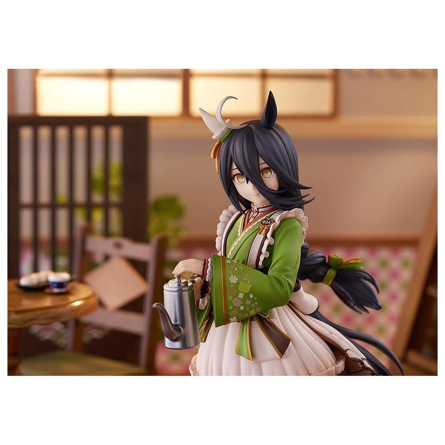 Uma Musume Pretty Derby PVC kip 1/7 Manhattan Cafe Willow-Green Evening 24 cm fotografija izdelka