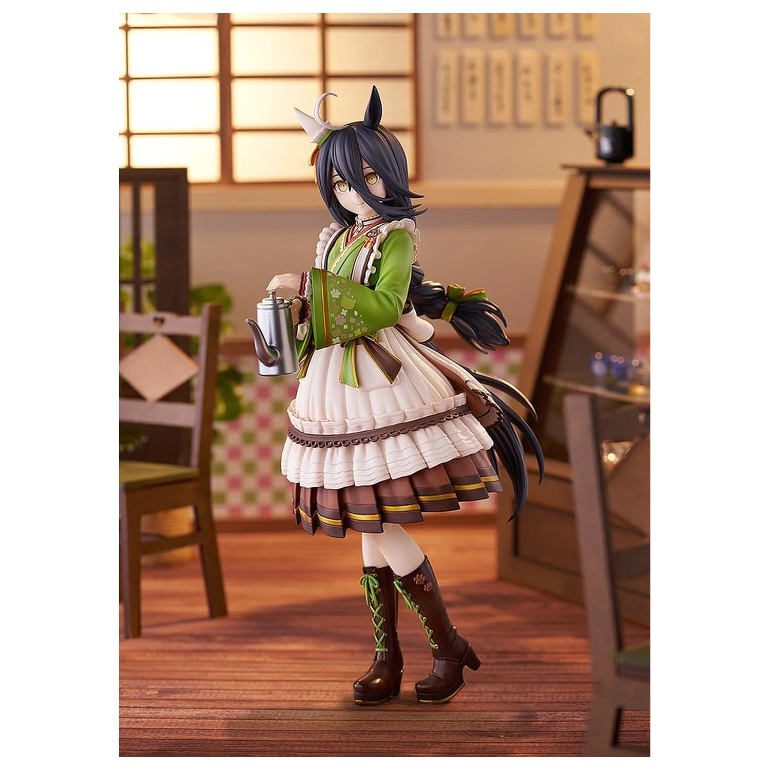 Uma Musume Pretty Derby PVC kip 1/7 Manhattan Cafe Willow-Green Evening 24 cm fotografija izdelka