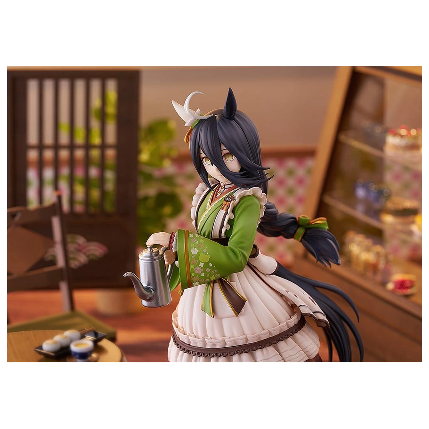 Uma Musume Pretty Derby PVC kip 1/7 Manhattan Cafe Willow-Green Evening 24 cm fotografija izdelka