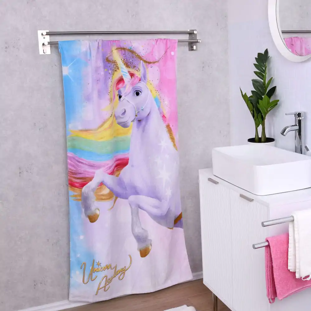 Unicorn Academy Velour Brisača Magic 75 x 150 cm fotografija izdelka