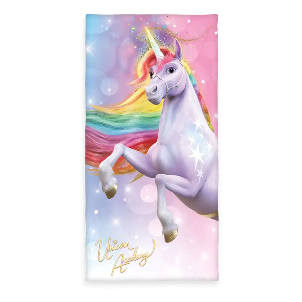 Unicorn Academy Velour Brisača Magic 75 x 150 cm fotografija izdelka
