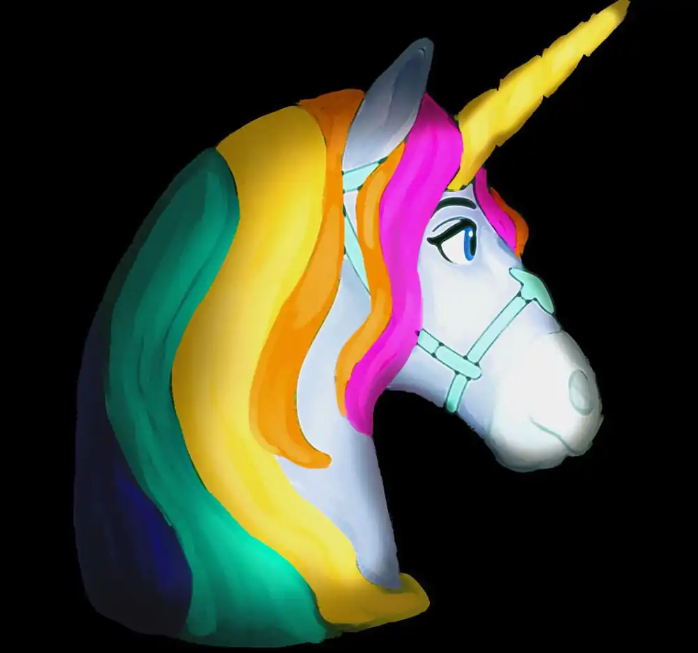 Unicorn Academy 3D LED Svetilka Wildstar 18 cm fotografija izdelka