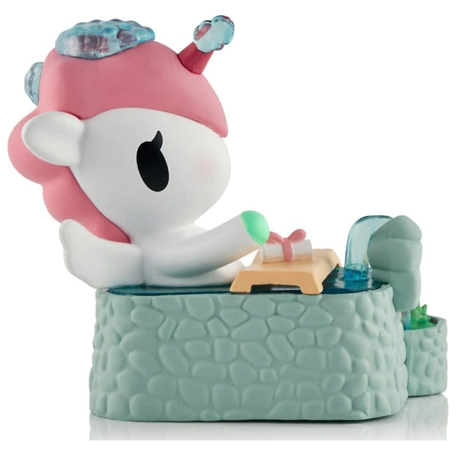 Unicorno figura v škatli z okencem Spa Day Hot Springs Oasis 7 cm fotografija izdelka