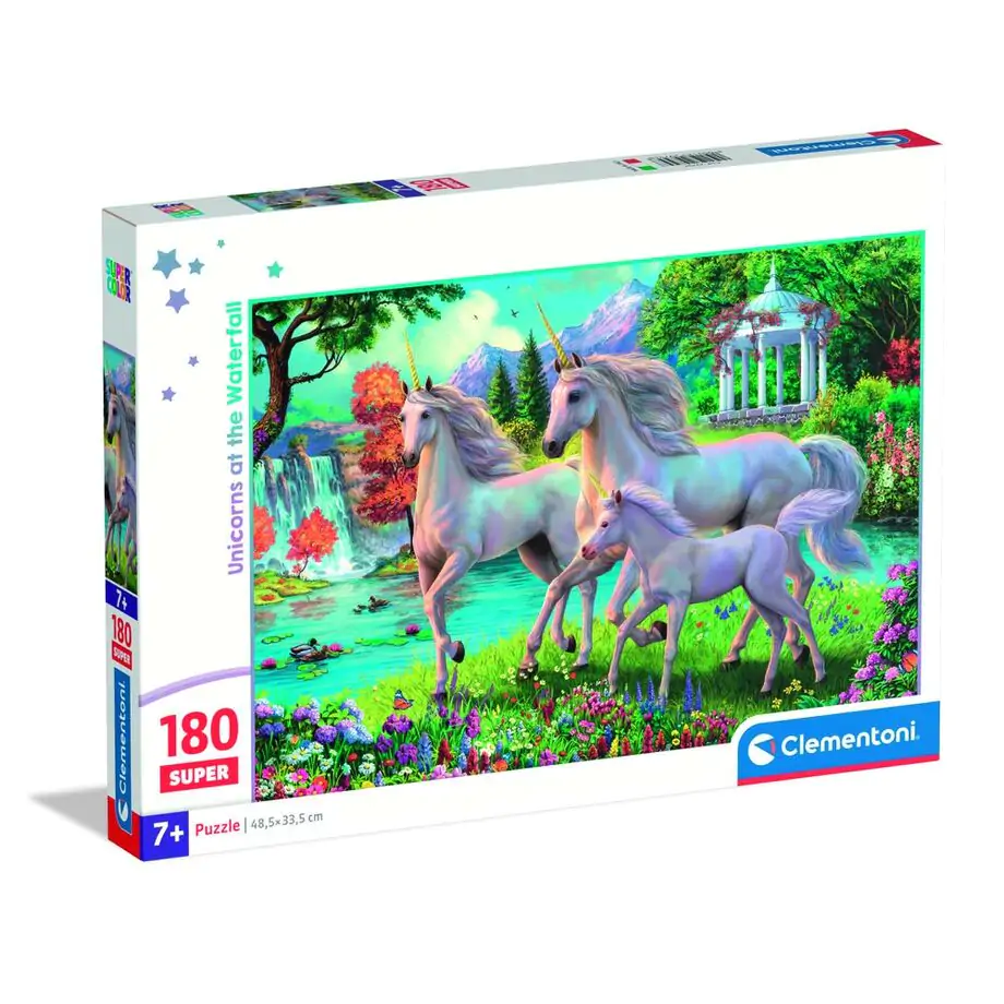 Unicorns at the Waterfall super puzzle 180 kosov fotografija izdelka