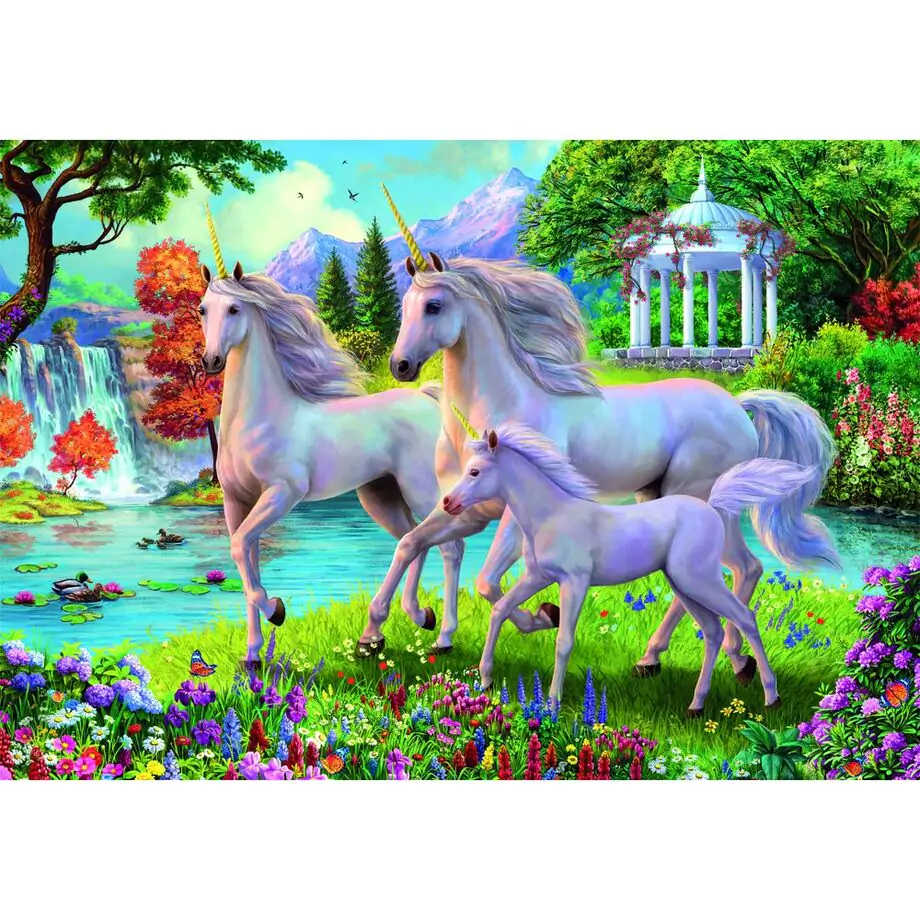 Unicorns at the Waterfall super puzzle 180 kosov fotografija izdelka