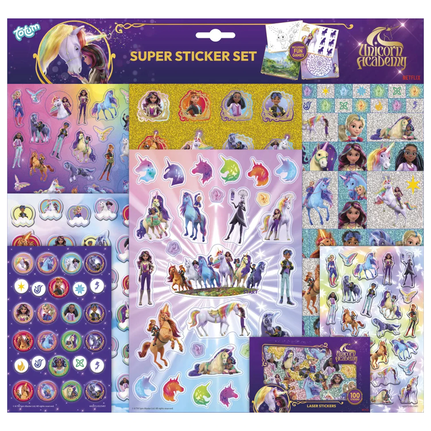 Unicorn Academy Super komplet nalepk z igračo fotografija izdelka