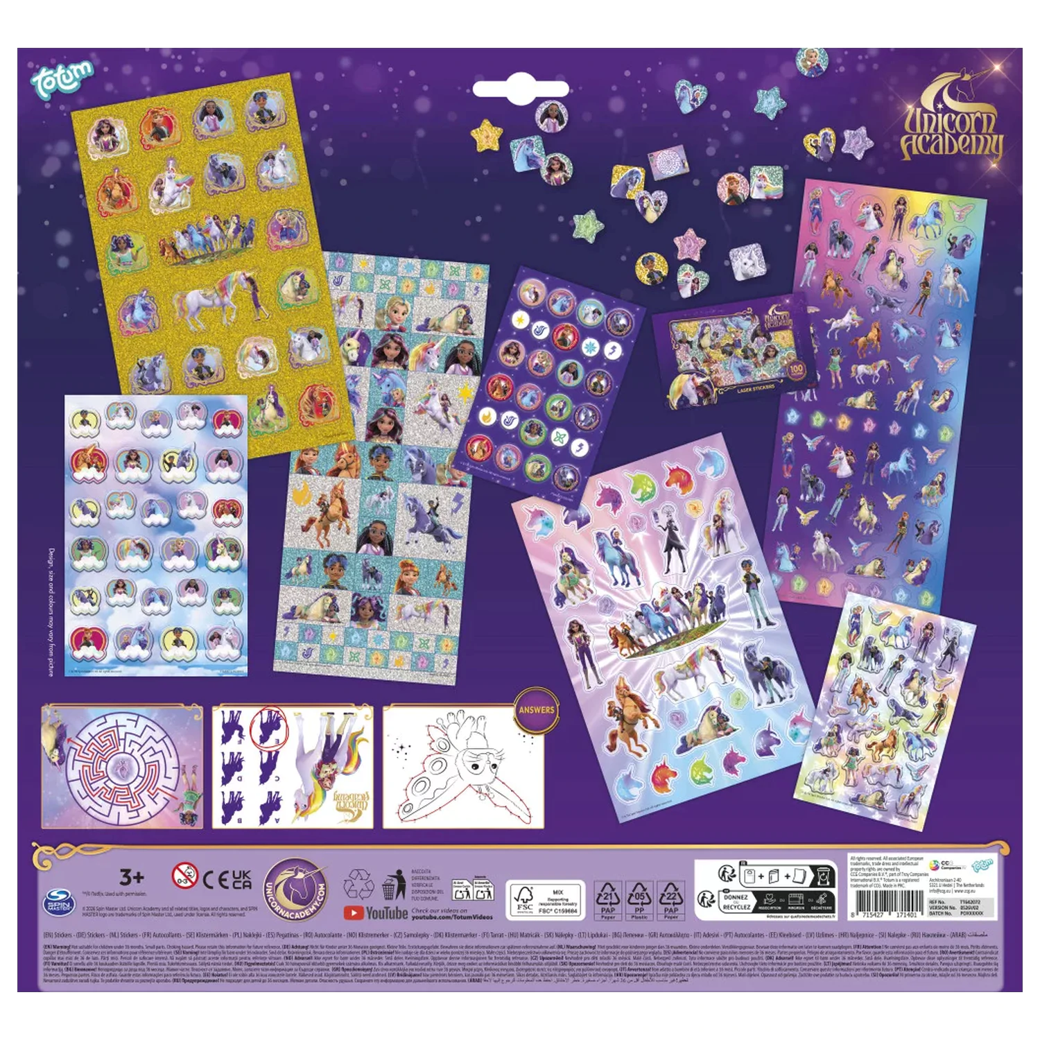 Unicorn Academy Super komplet nalepk z igračo fotografija izdelka