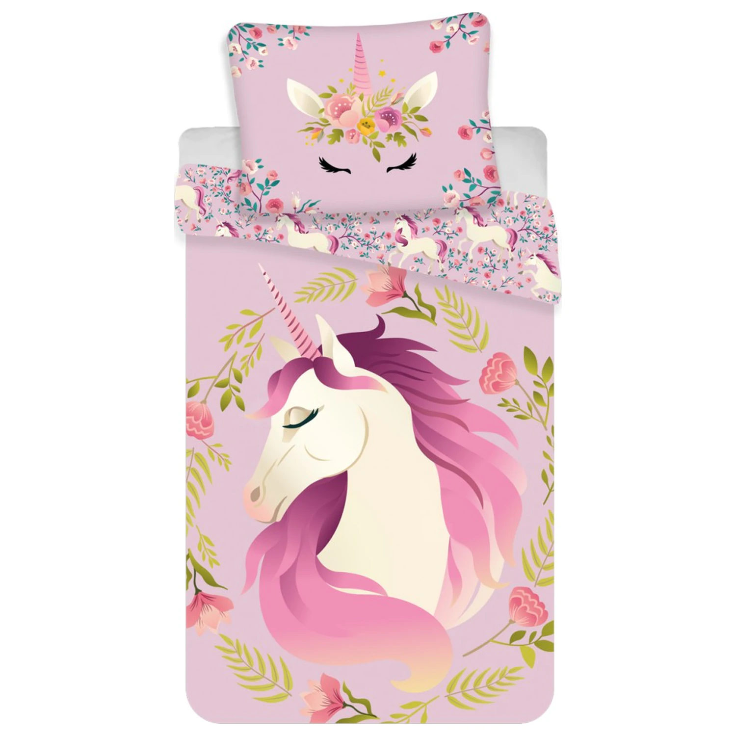 Unicorn Flowers Prevleka za odejo fotografija izdelka