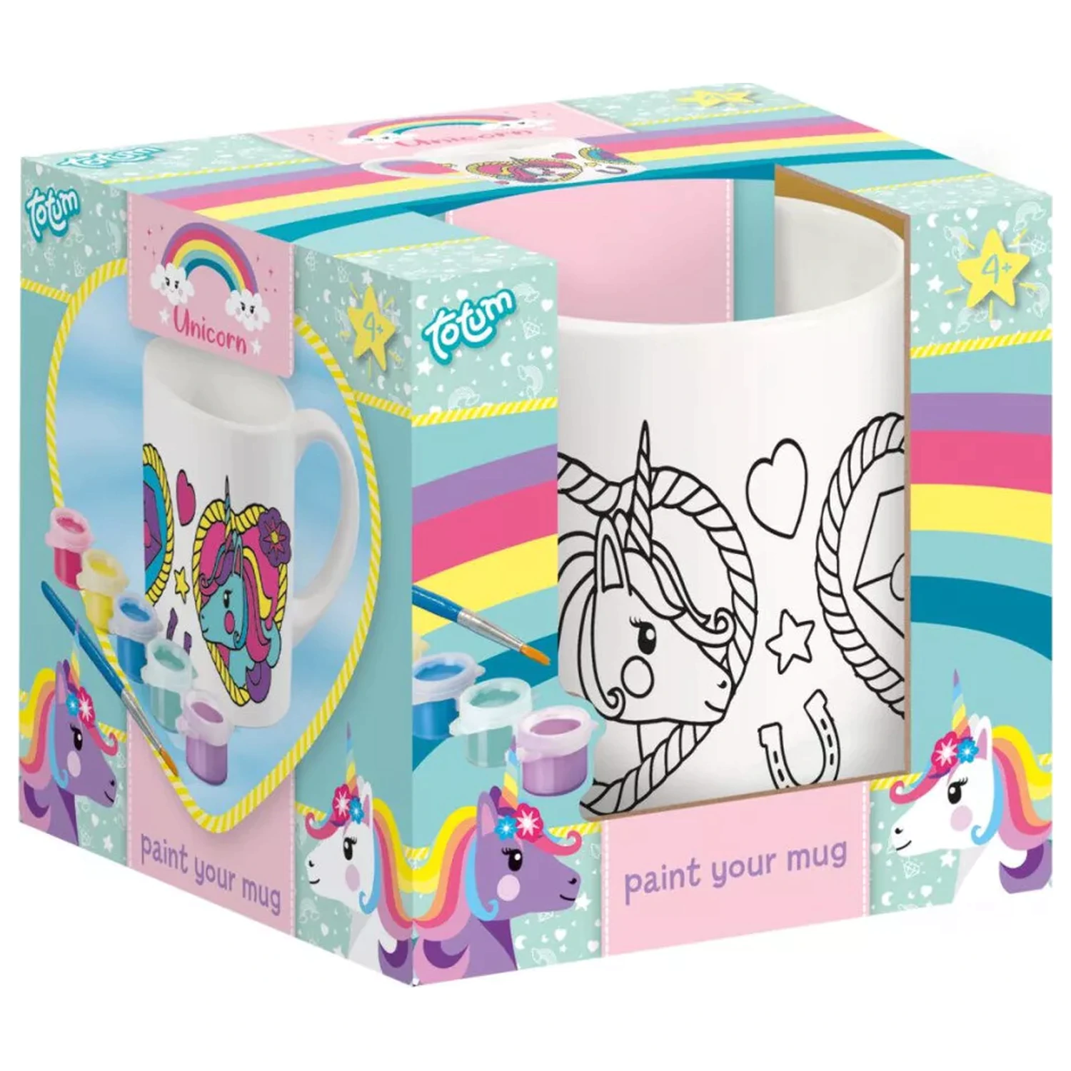 Unicorn Heart Barvna porcelanasta skodelica 235 ml fotografija izdelka