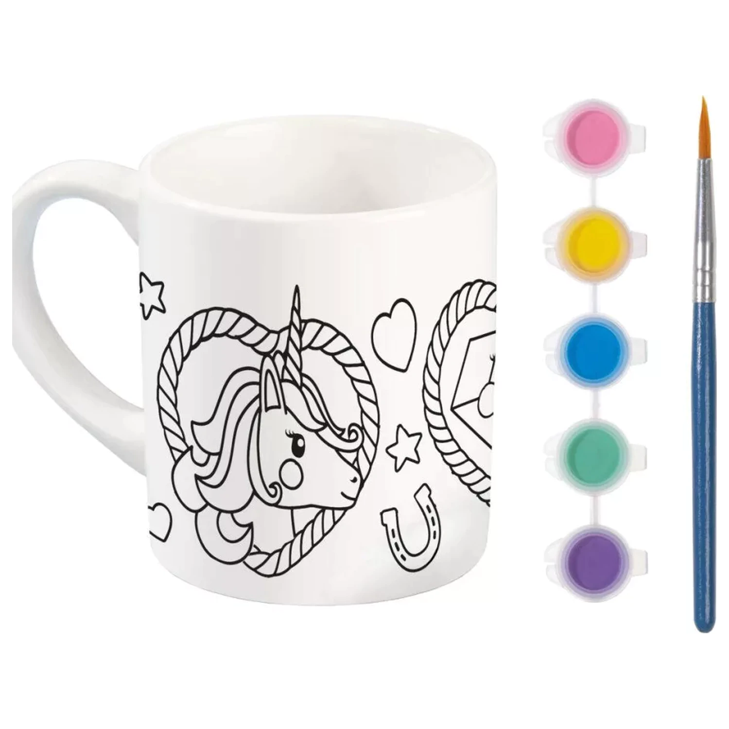 Unicorn Heart Barvna porcelanasta skodelica 235 ml fotografija izdelka