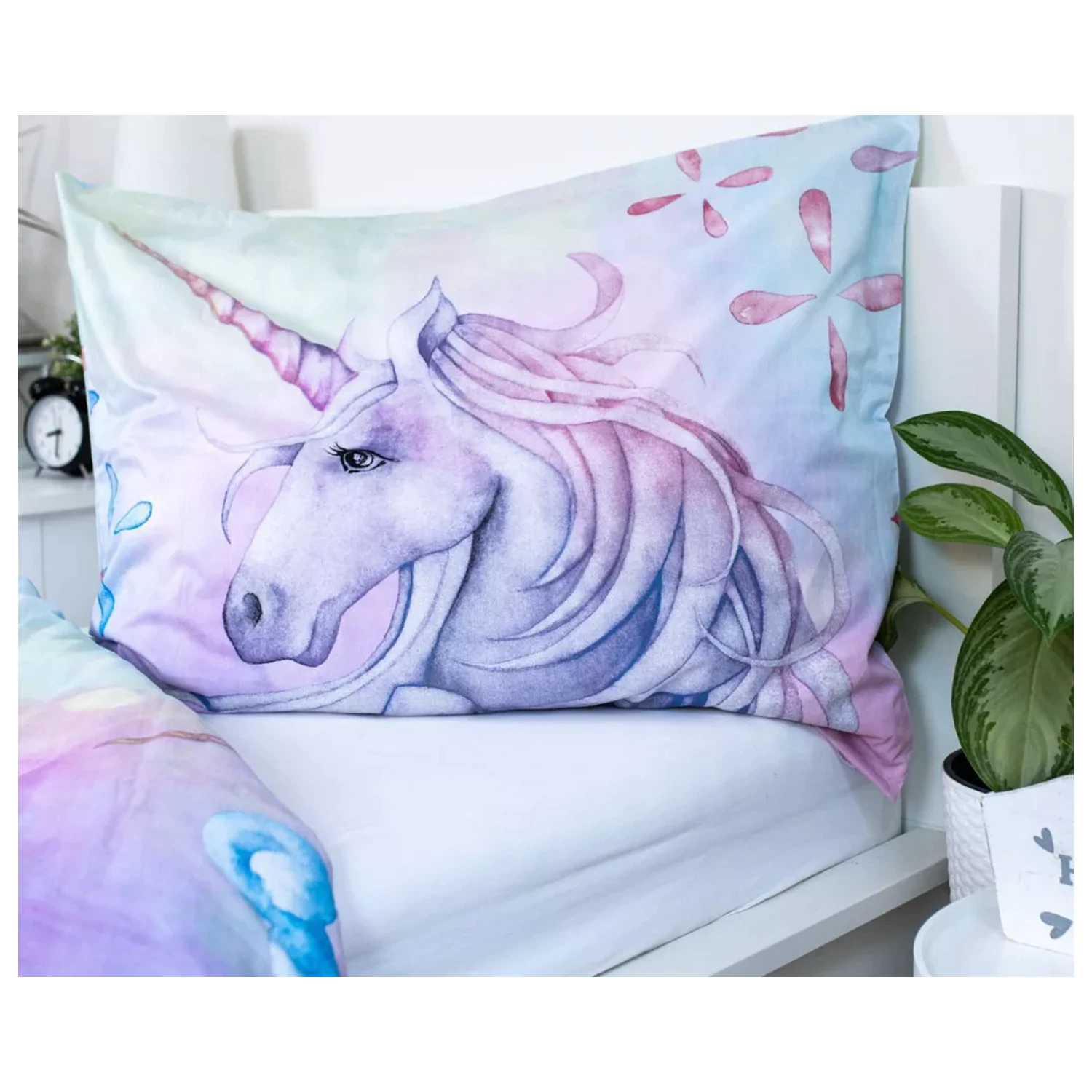 Unicorn Pastel Rainbow prevleka za odejo fotografija izdelka
