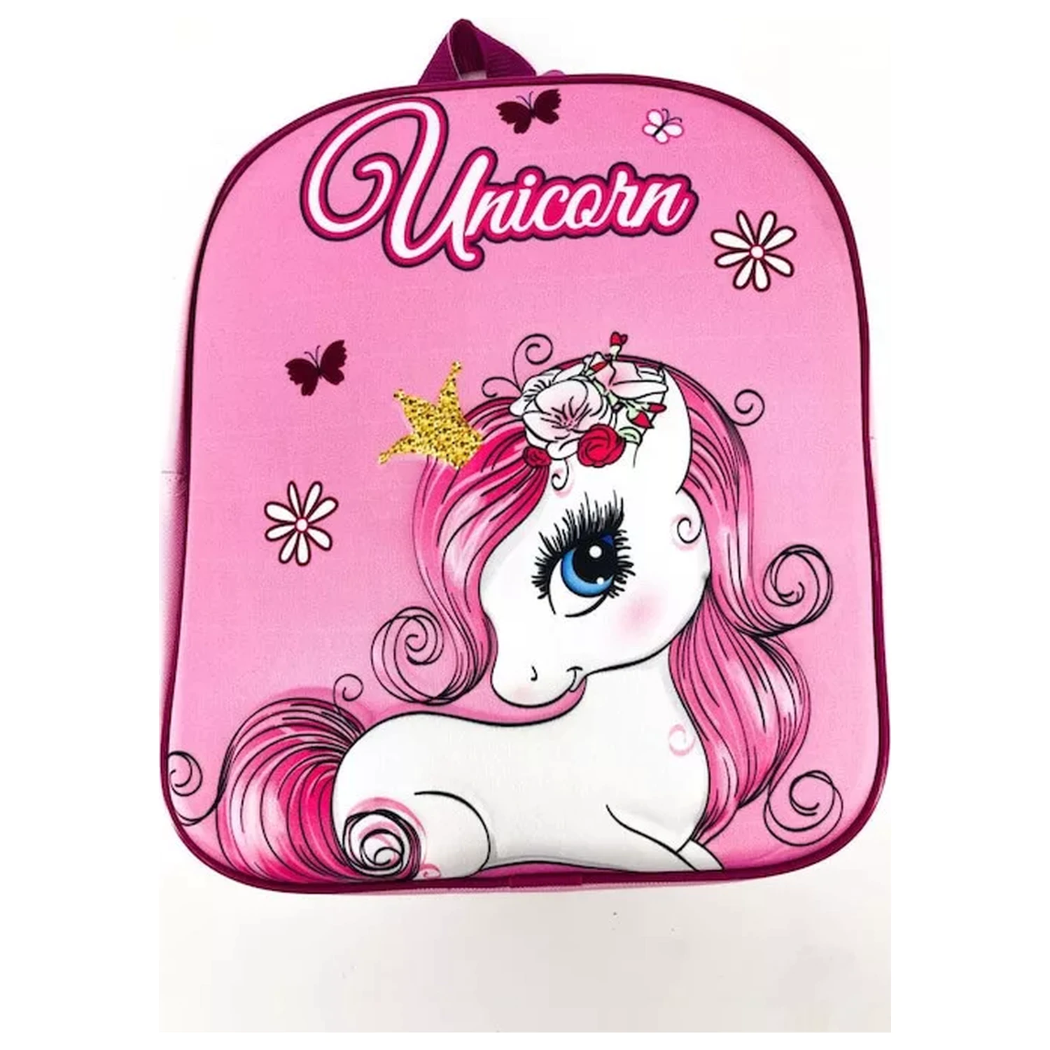 Unicorn Pink Blossom 3D nahrbtnik, torba 30 cm fotografija izdelka