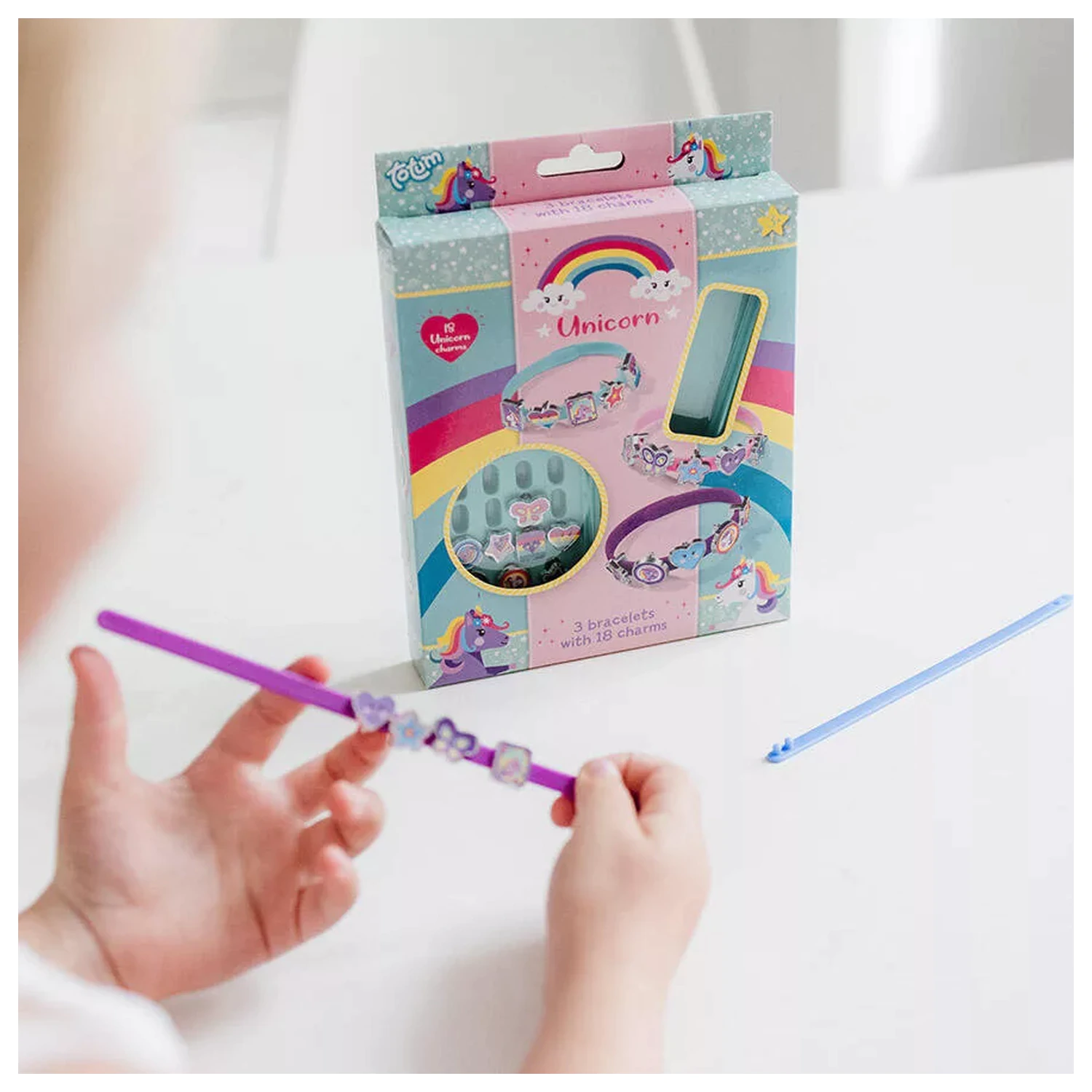 Unicorn Rainbow komplet za izdelavo zapestnic fotografija izdelka