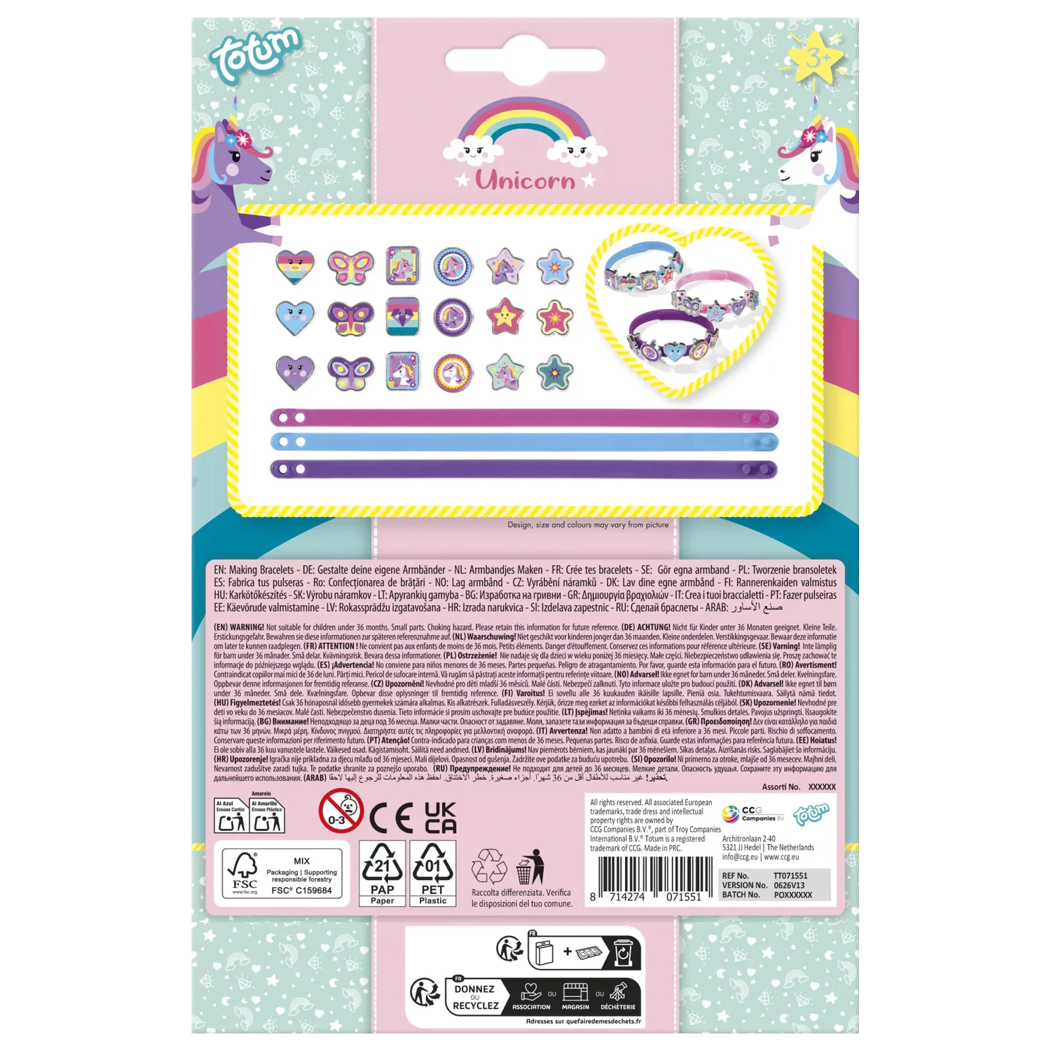 Unicorn Rainbow komplet za izdelavo zapestnic fotografija izdelka
